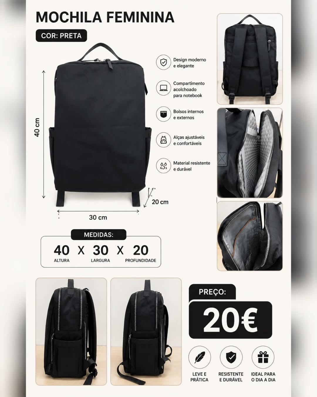 Mochila Notebook Impermeável