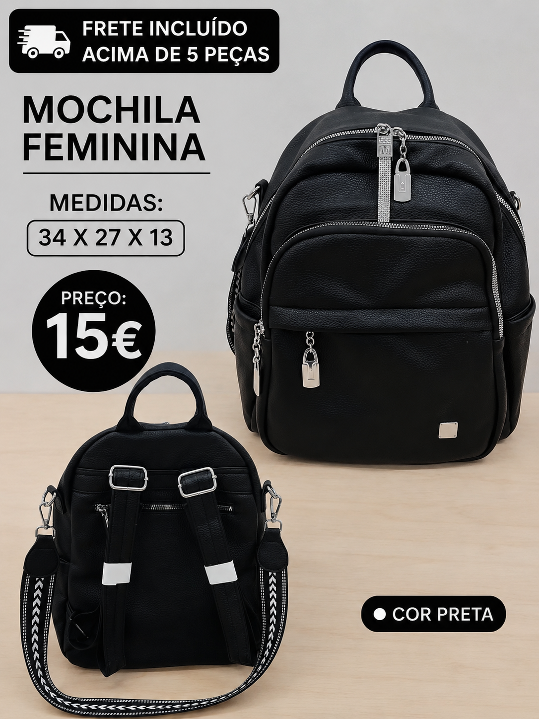 Mochila Feminina Elegante
