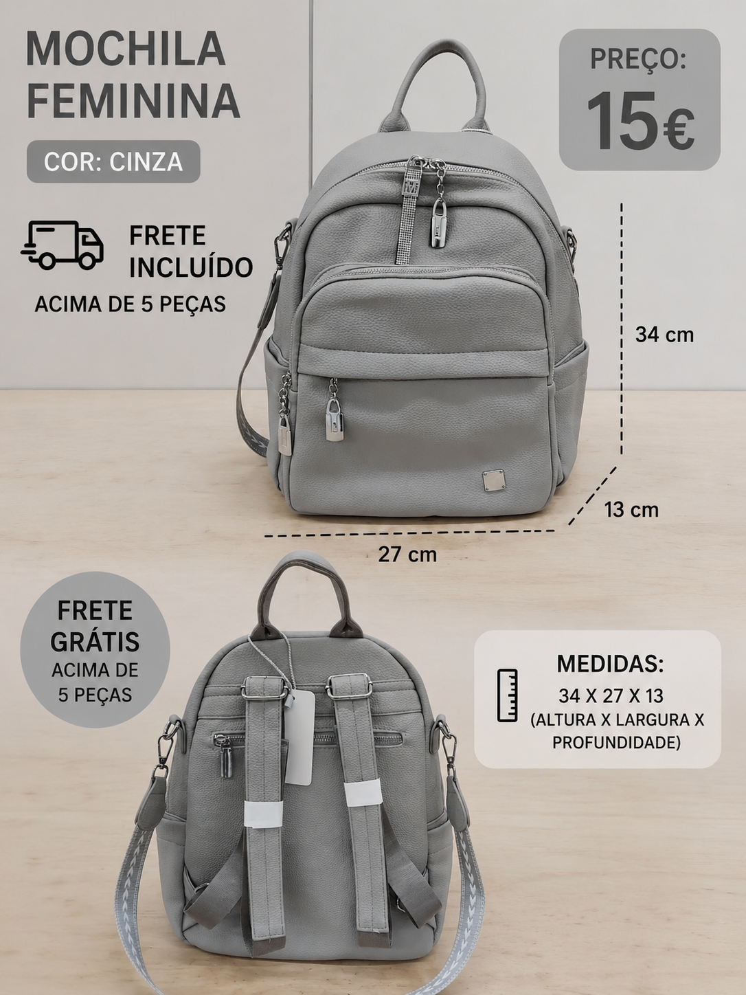 Mochila Feminina Elegante
