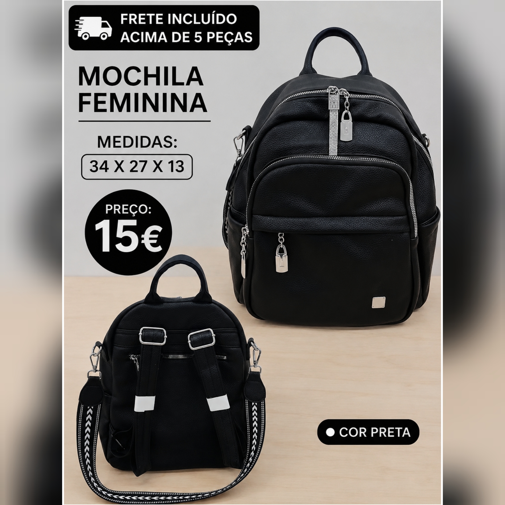 Mochila Feminina Elegante