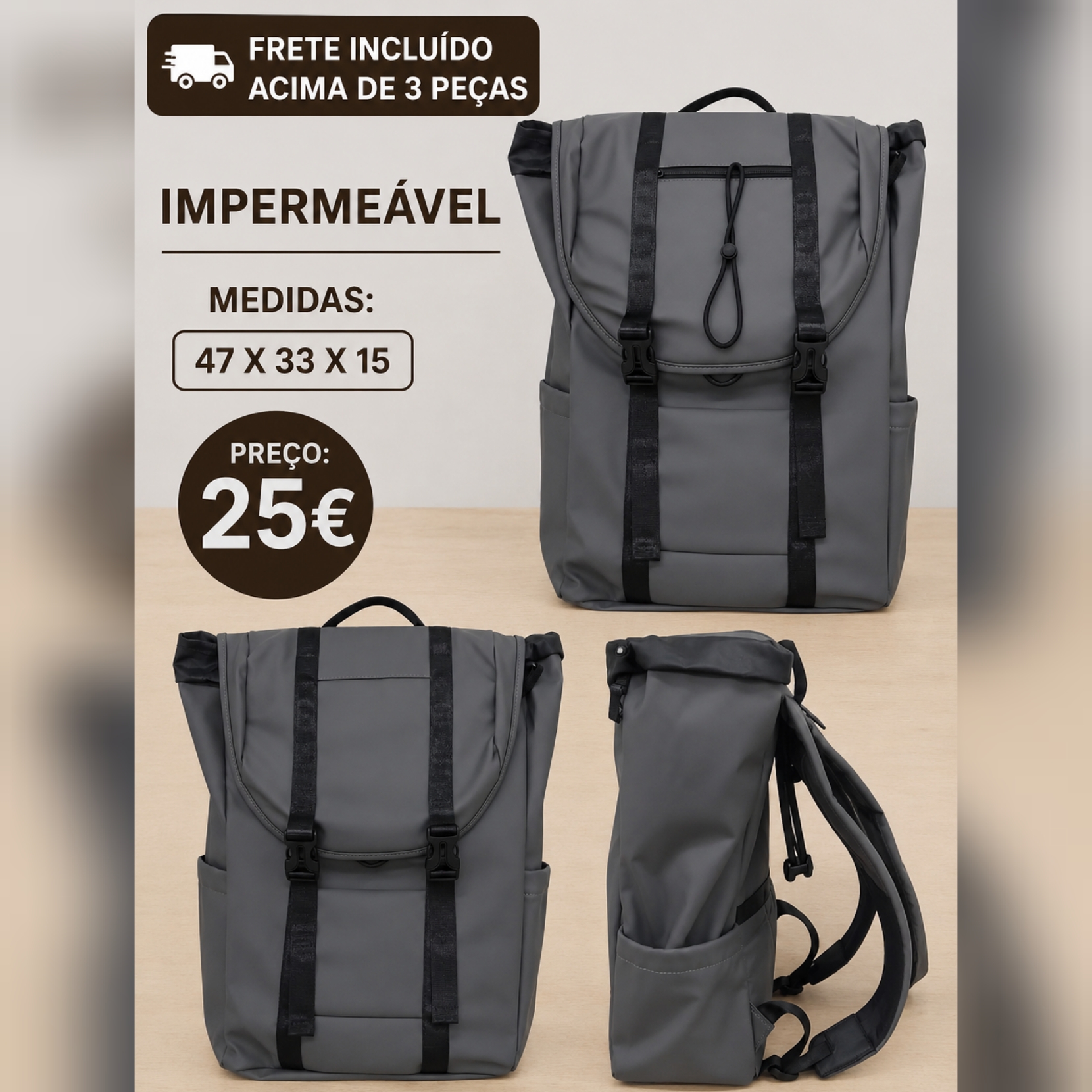 Mochila Notebook Impermeável Premium