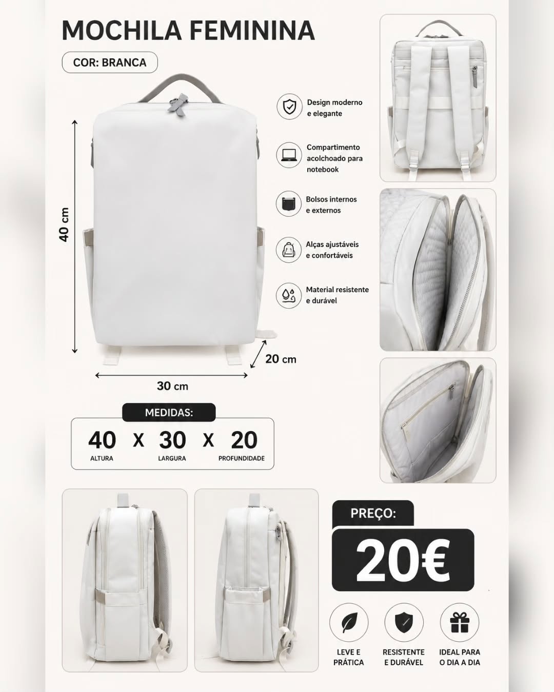 Mochila Notebook Impermeável Premium
