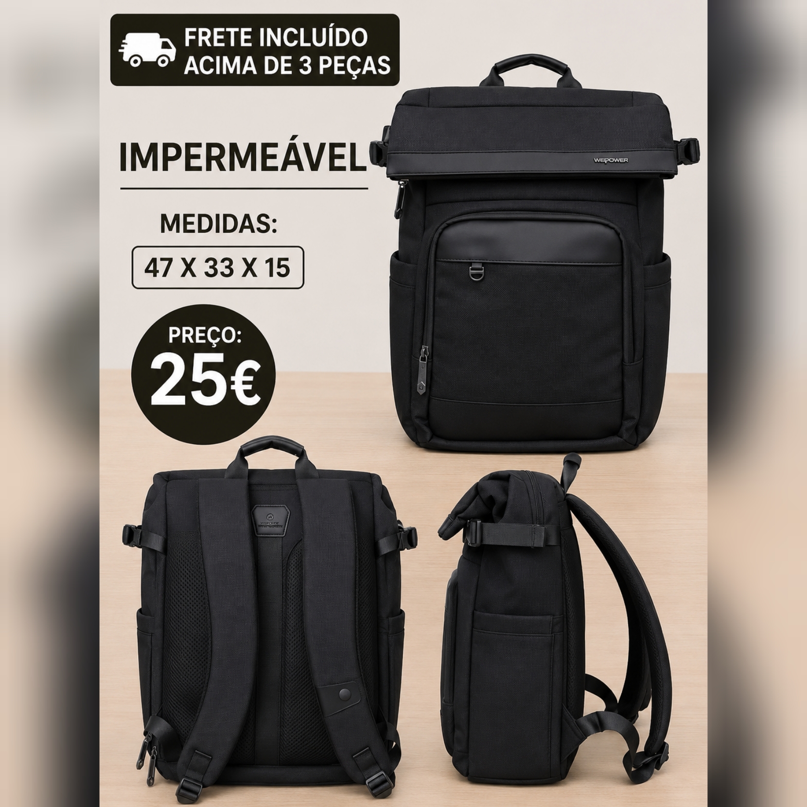 Mochila Notebook Impermeável Premium