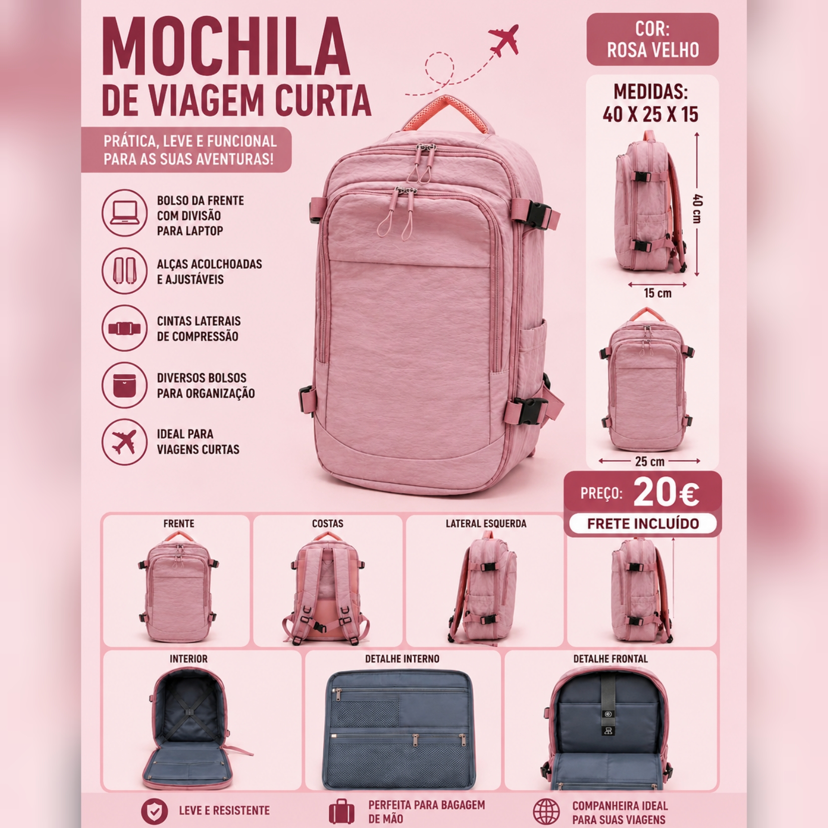 Mochila Notebook Impermeável