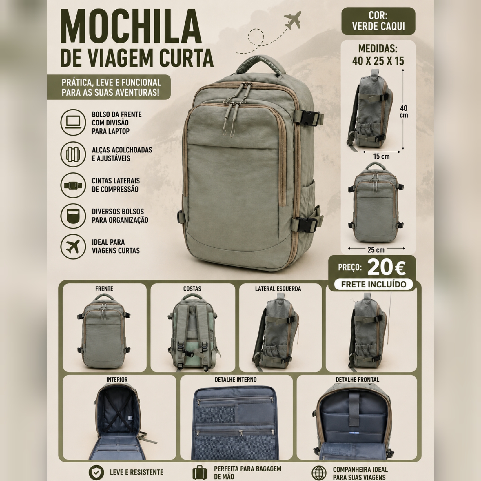 Mochila Notebook Impermeável Premium