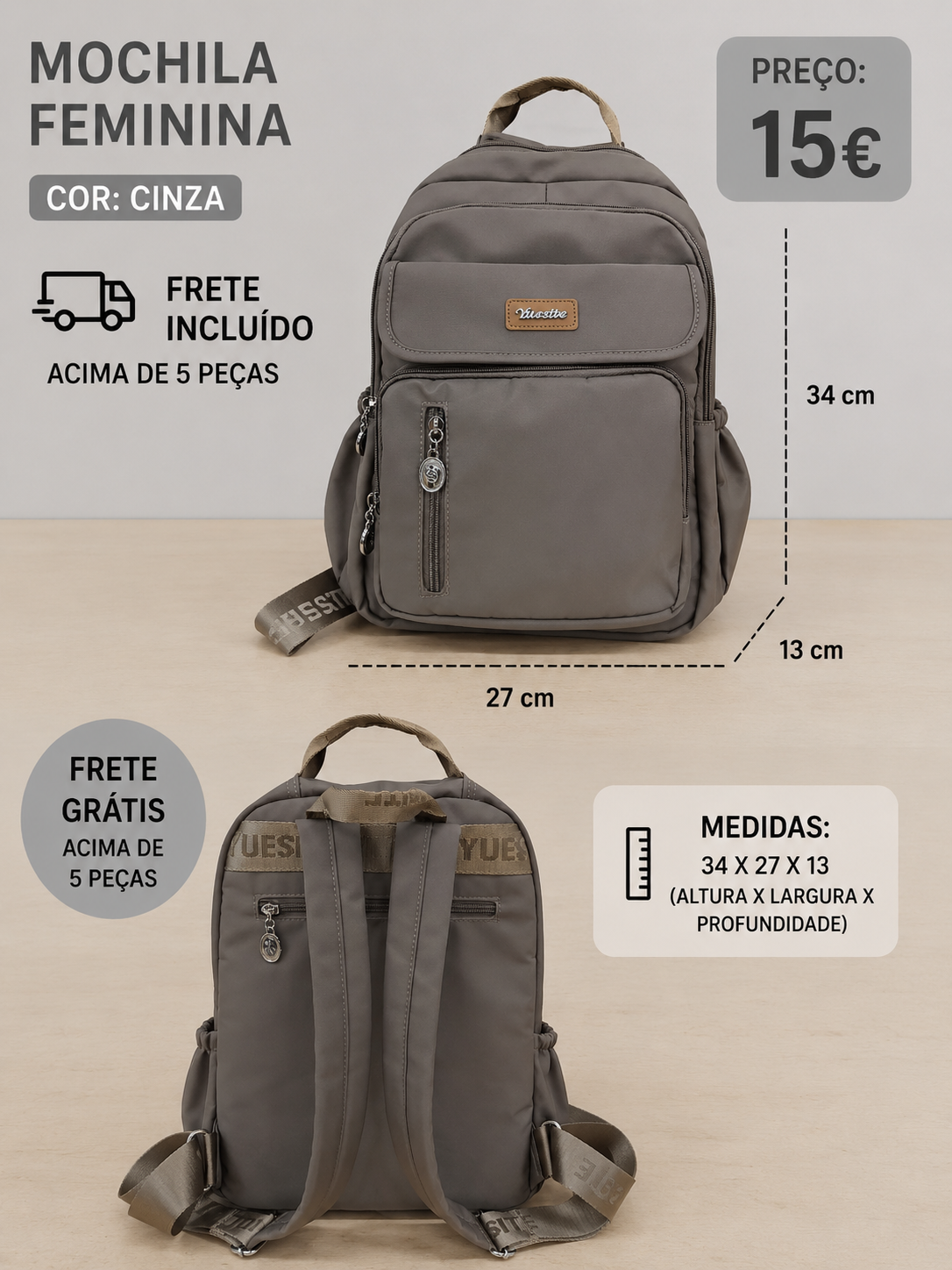 Mochila Feminina Elegante