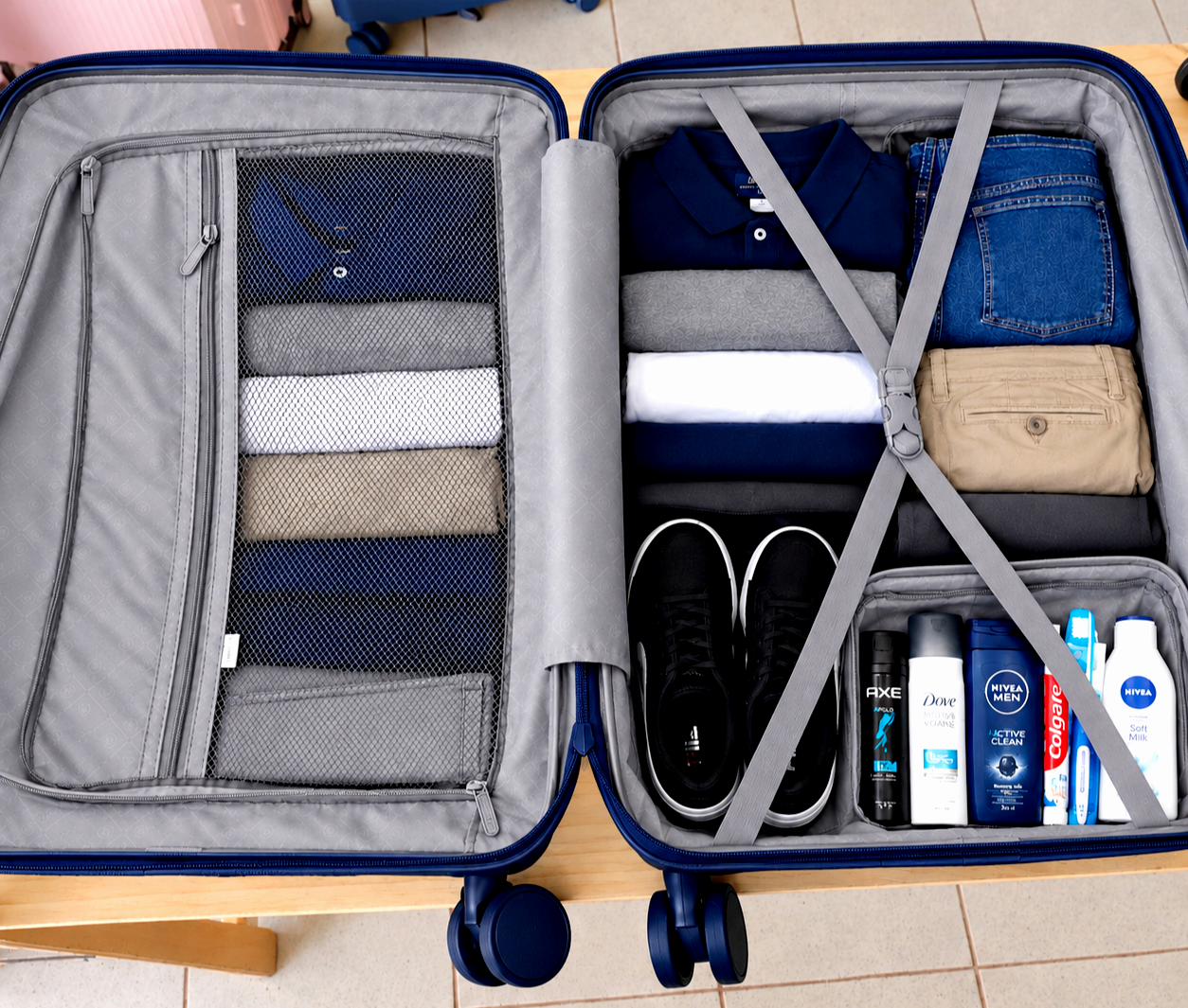 Conjunto 3 Mala de Viagem (Pequeno+Média+Grande) Material Polipropileno "Rosa" PROMOÇÃO ÚLTIMAS: 85€