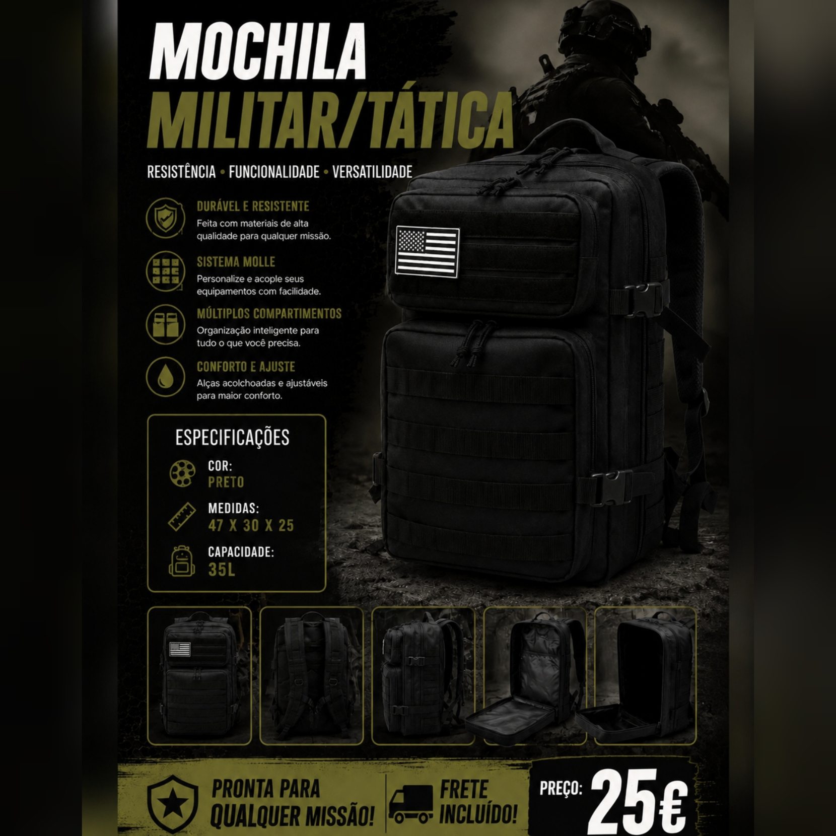 Mochilas Táticas/ Exército