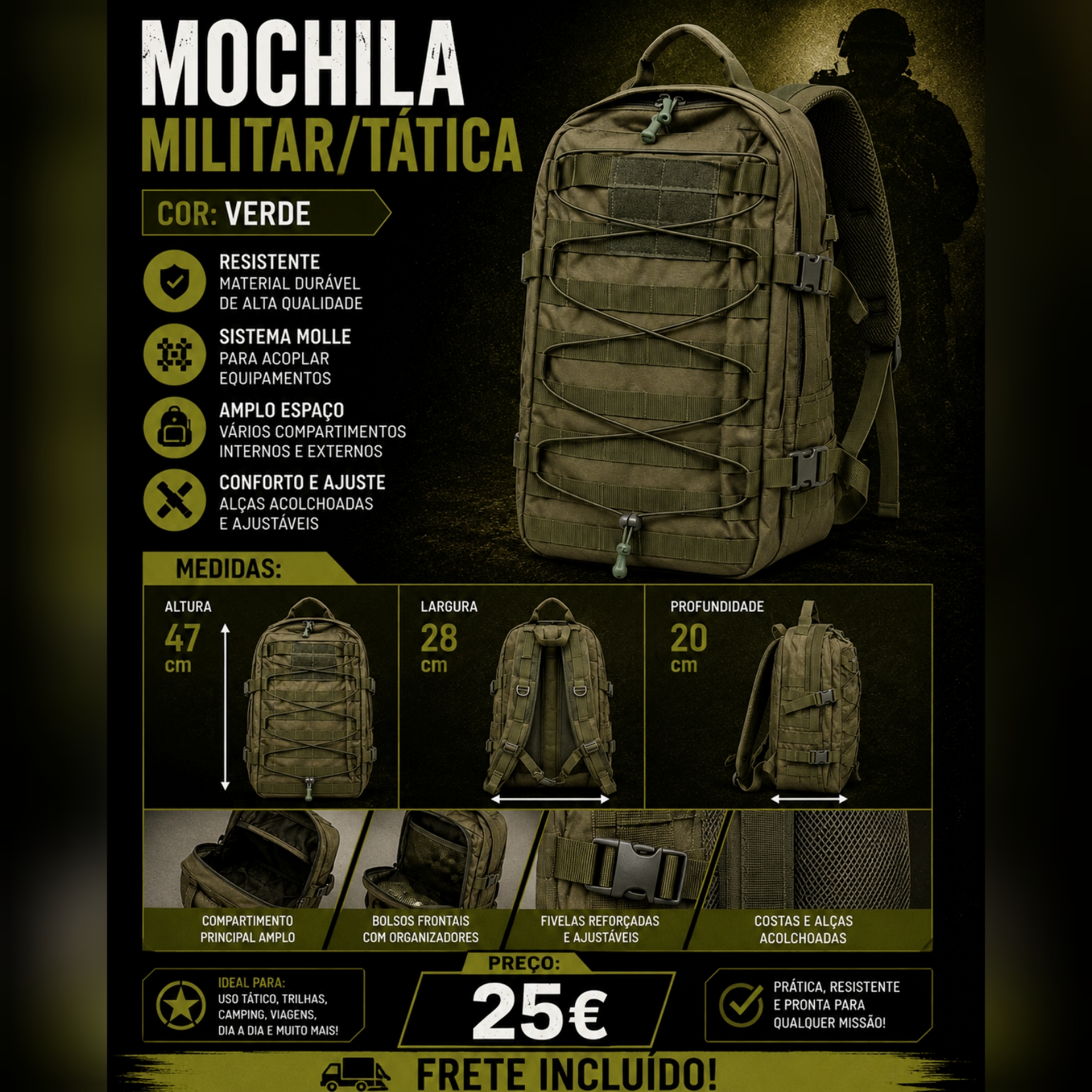 Mochilas Táticas/ Exército