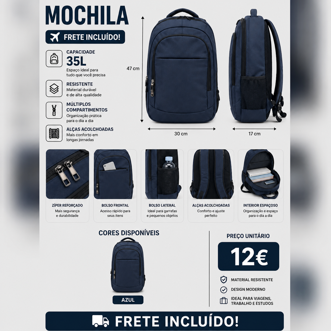 Mochilas Grande Impermeável