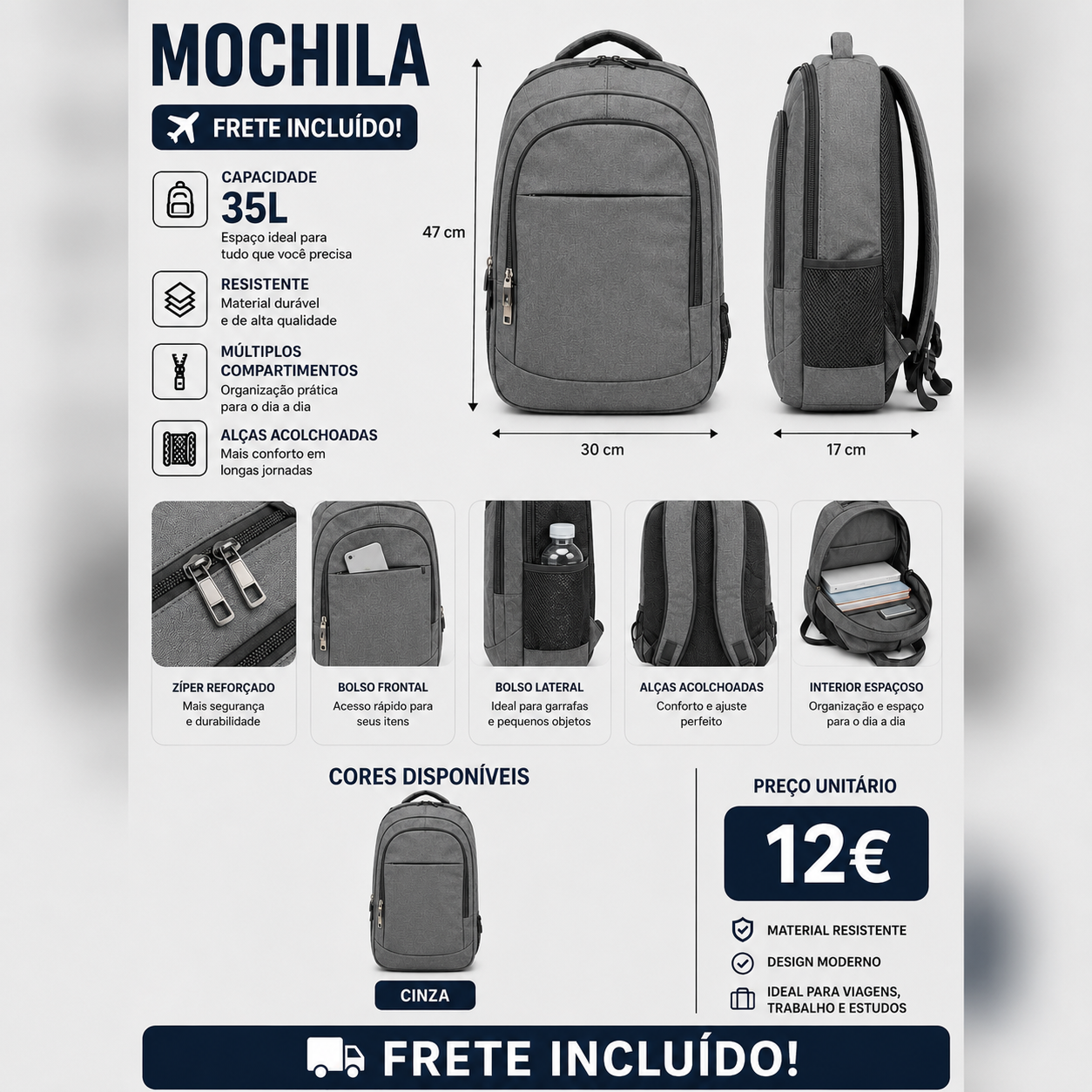 Mochilas Grande Impermeável
